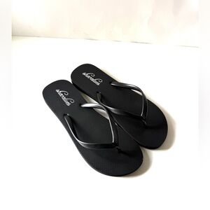 Shevalues Flip Flops Beach Pool Shower Shoes Sandals Women’s Size 9 Black NEW
